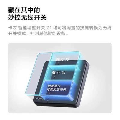 绿米aqara卡农智能墙壁开关Z1接入HomeKit单零火通用远程控制面板