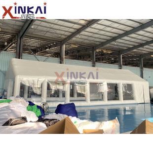 私人泳池帐篷儿童乐园海洋球游戏池篷子透明PVC充气水池盖片帐篷