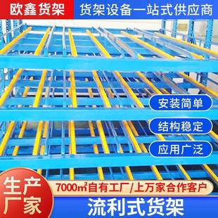 大型仓储流利置物货架服装厂电子厂货物架工业款四层加厚仓储架