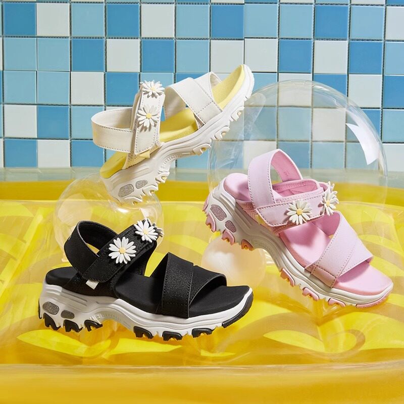 Skechers缓震休闲女童凉鞋