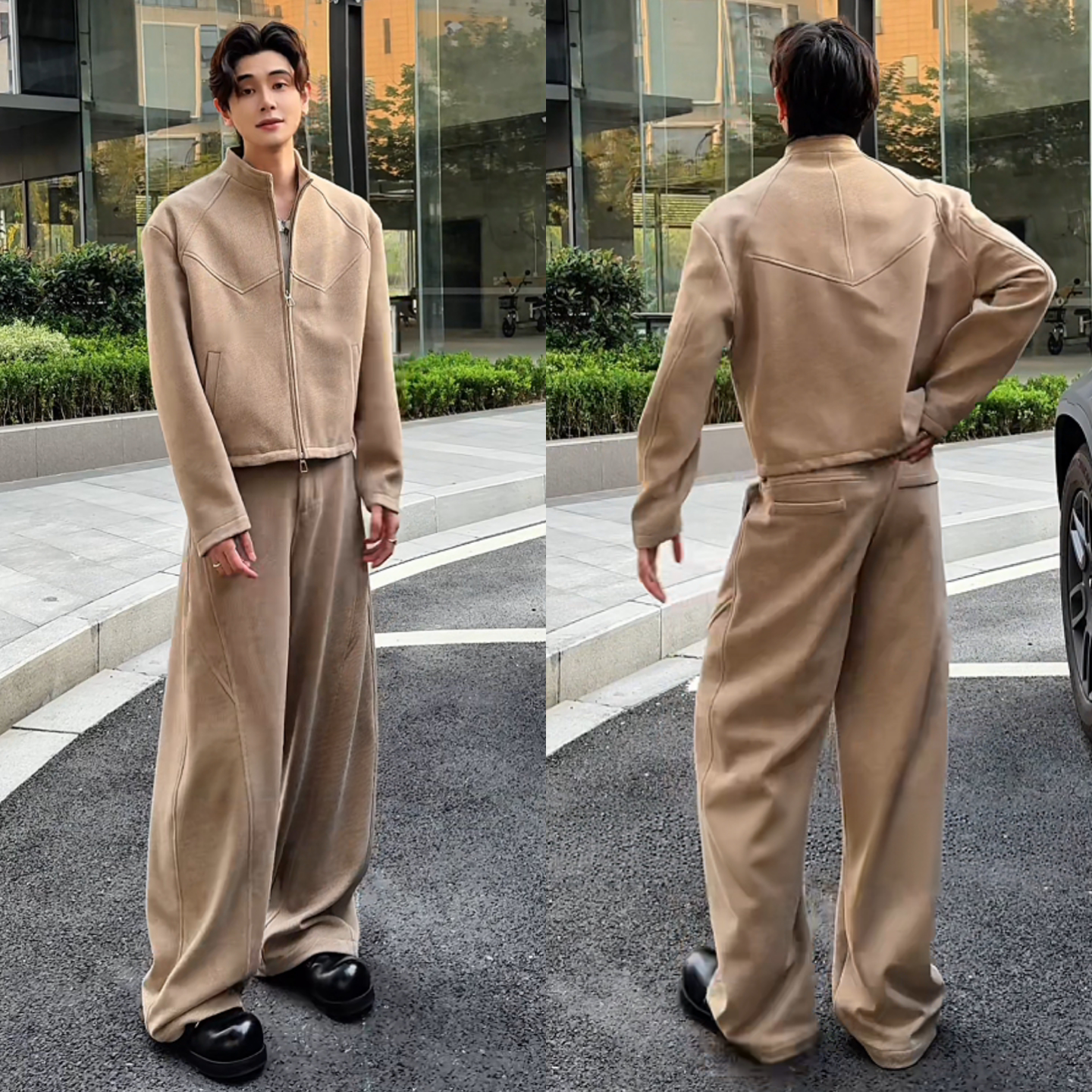 秋季新款美式复古慵懒风两件套图片