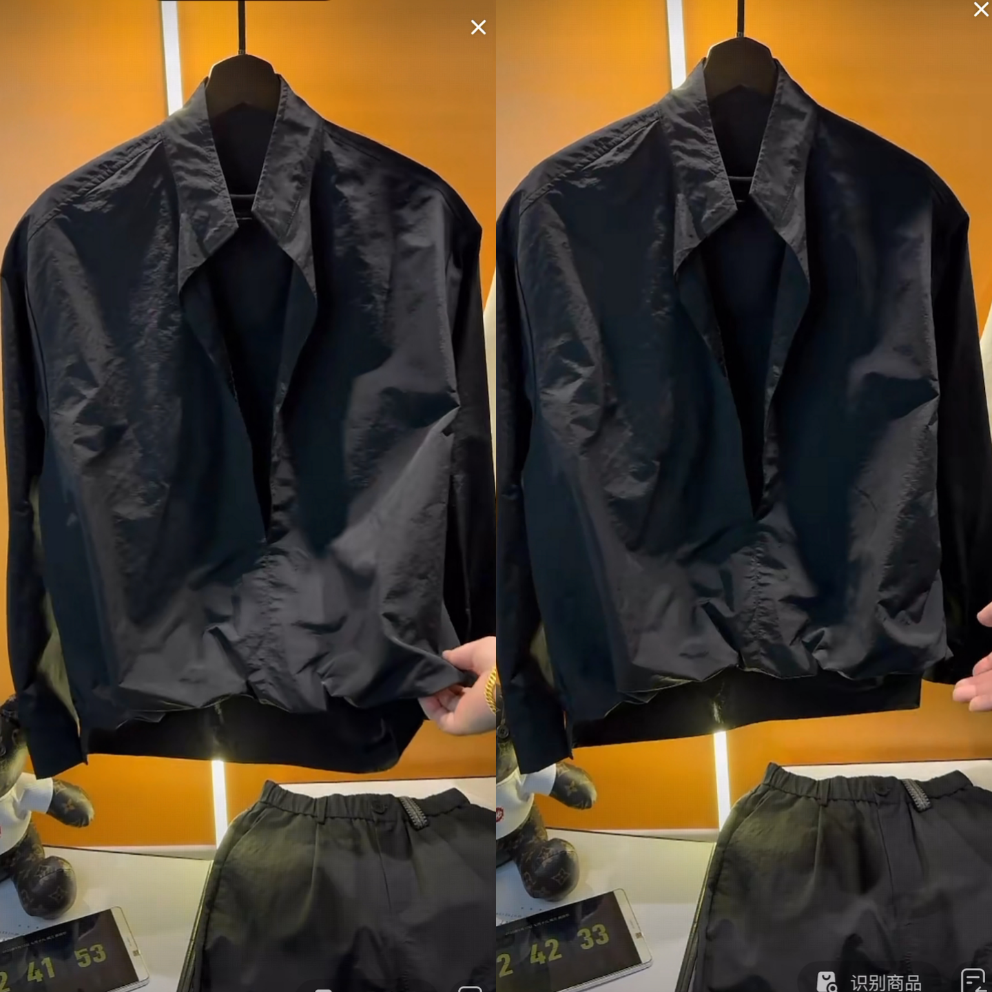 直播间同款秋季男士休闲套头上衣时尚小众设计拼接假两件长袖衬衫