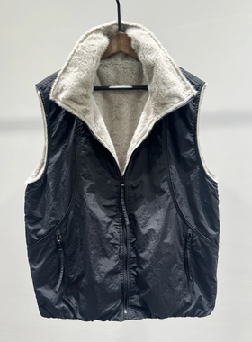 直播间同款时尚休闲座山雕保暖立领马甲潮牌男士冬季加绒无袖外套