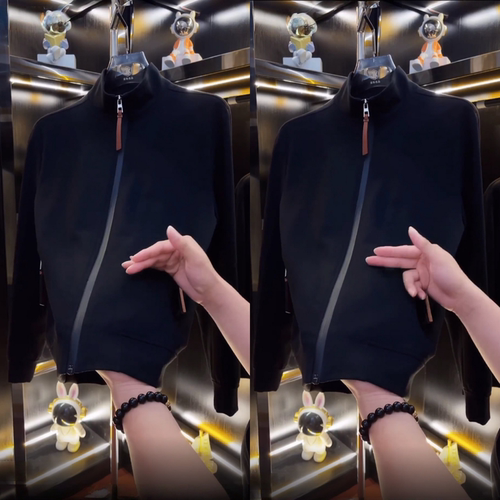 冬季设计师款男士加绒立领夹克
