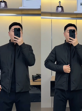 高级感男士立领保暖夹克冬季百搭简约棉服外套时尚潮流休闲纯色