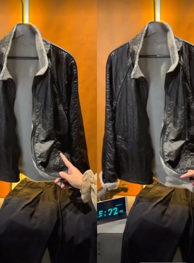 时尚座山雕休闲立领加绒夹克时尚潮牌男士冬季商务休闲保暖外套潮