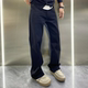 潮流男裤 秋季 男轻奢纯色简约直筒百搭牛仔裤 时尚 美式 松弛感休闲裤