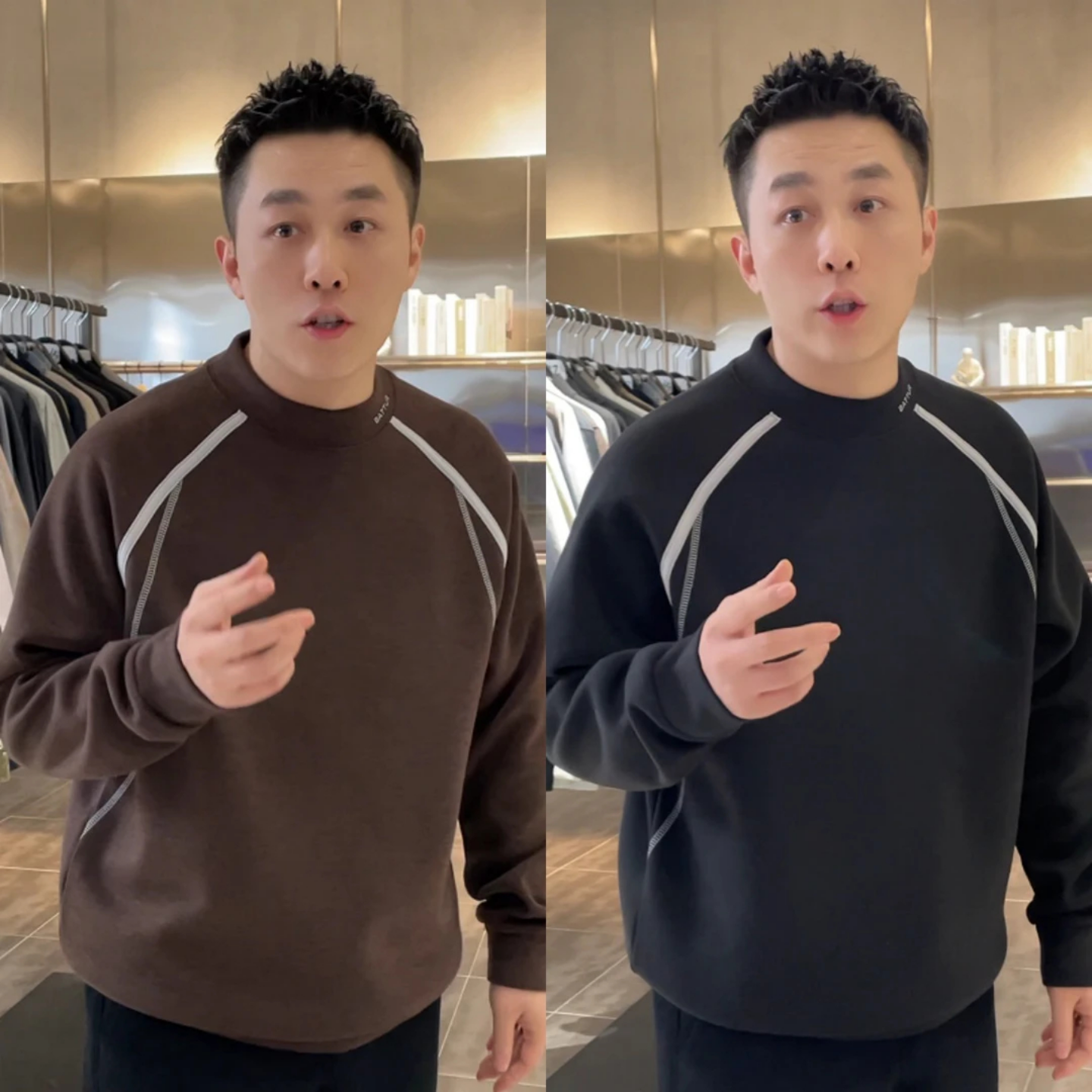 冬季明线圆领卫衣男士舒适百搭套头潮流运动长袖休闲打底衫高品质