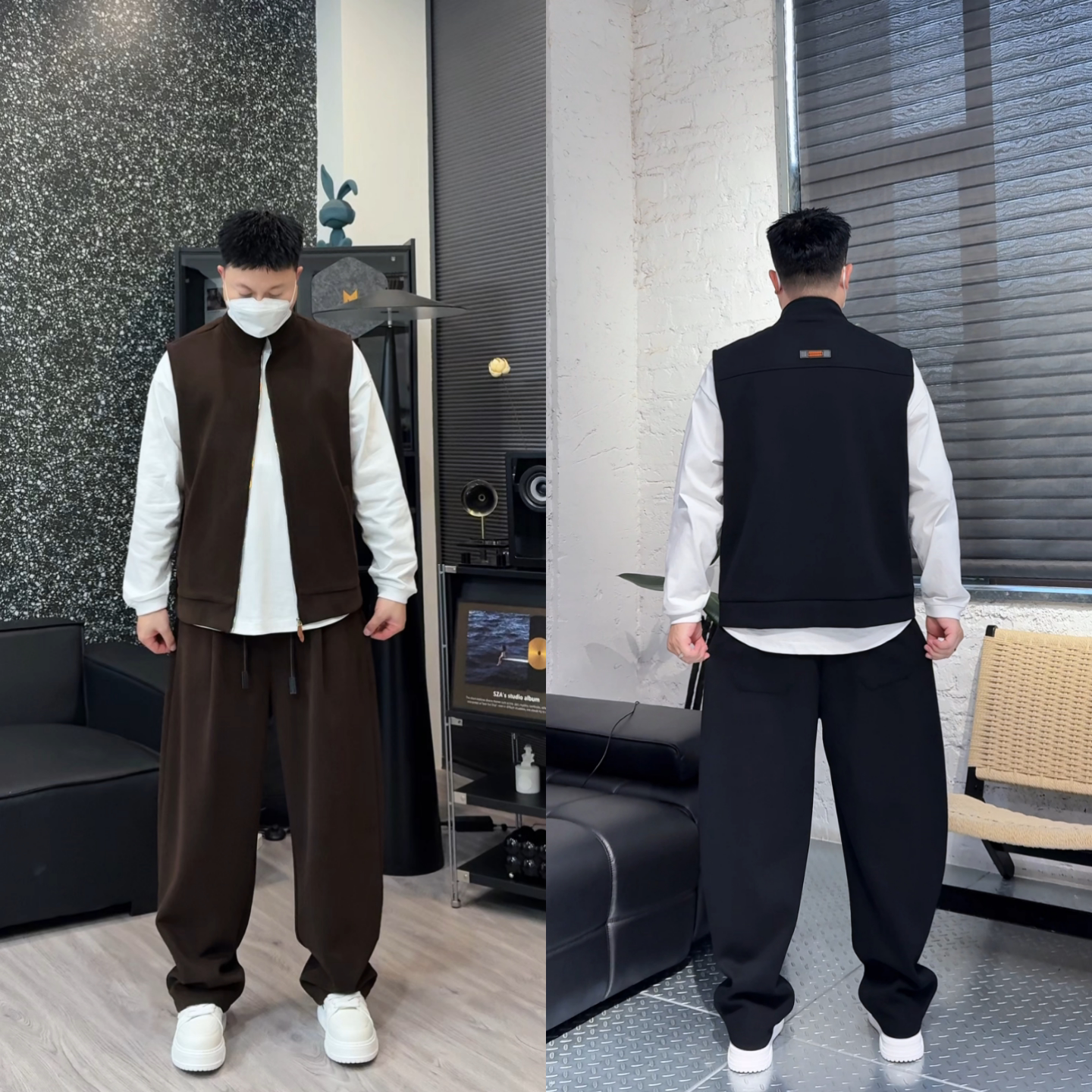 秋季新款简约轻奢百搭男士套装