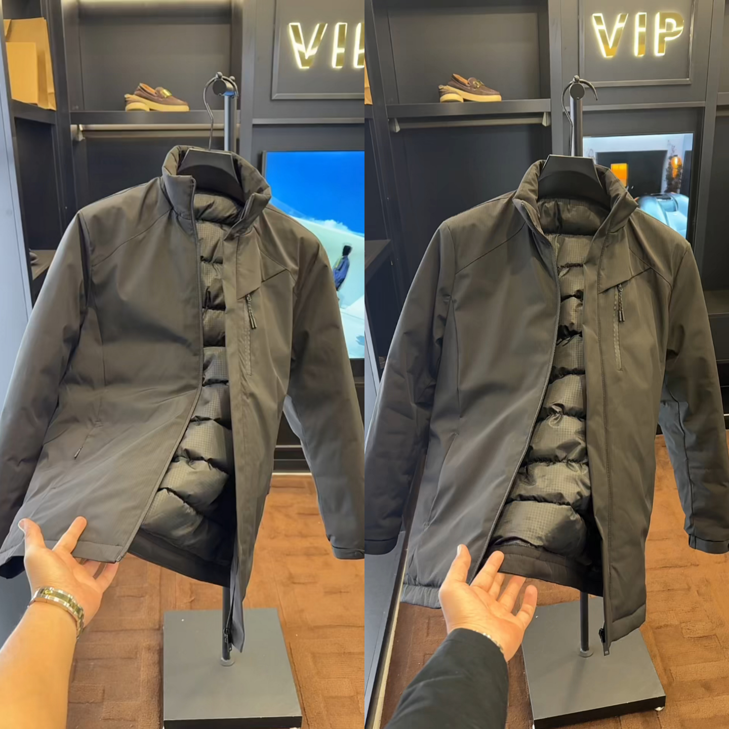 冬季爆款轻奢风立领夹克男