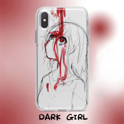 血祭暗黑瞳孔少女苹果14手机壳适用华为p50OPPOreno6小米vivox70
