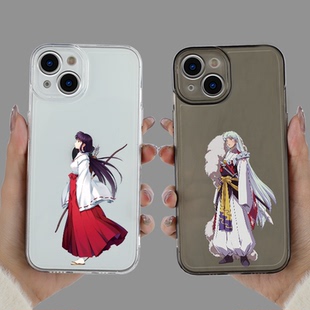 犬夜叉适用苹果14promax手机壳6S杀生丸iPhone13保护套15plus防摔11pro卡通12mini创意xsmax小众xr桔梗78plus