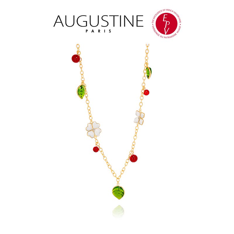 【AZLOOK】Augustine Paris古法琉璃山茶花项链耳环手镯时尚套装