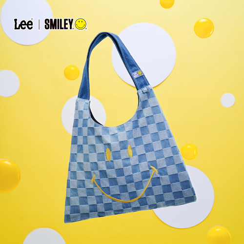 Lee×Smiley棋盘格笑脸包托特包