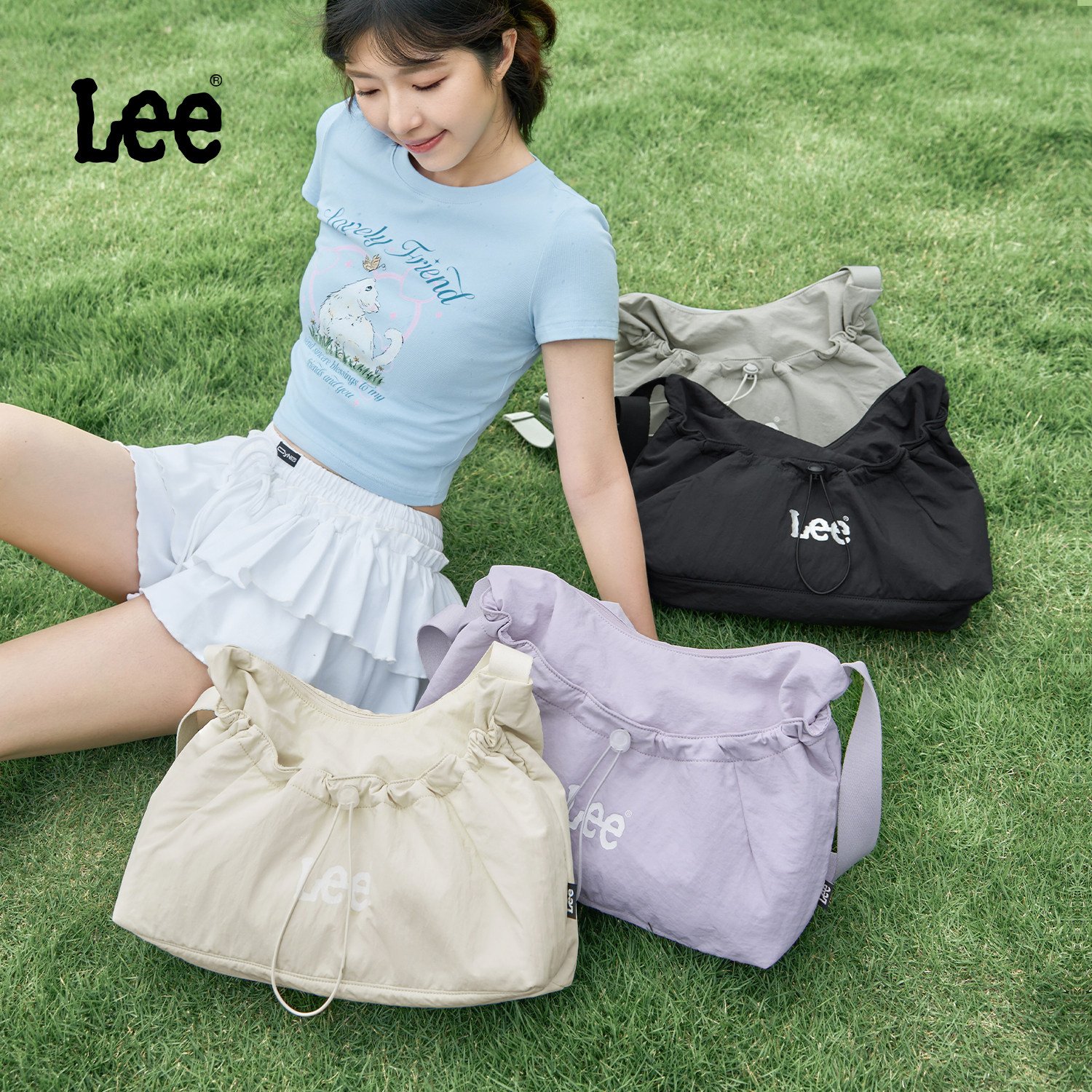Lee官方大容量泡芙包时尚百搭斜挎包女生轻便休闲背包通勤单肩包