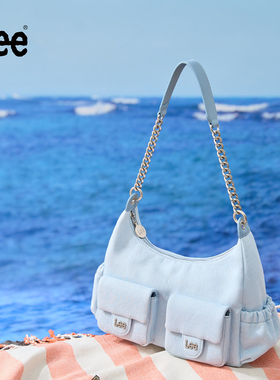 Lee官方航海系丹宁hobo托特包女海岛风多口袋百搭通勤单肩腋下包