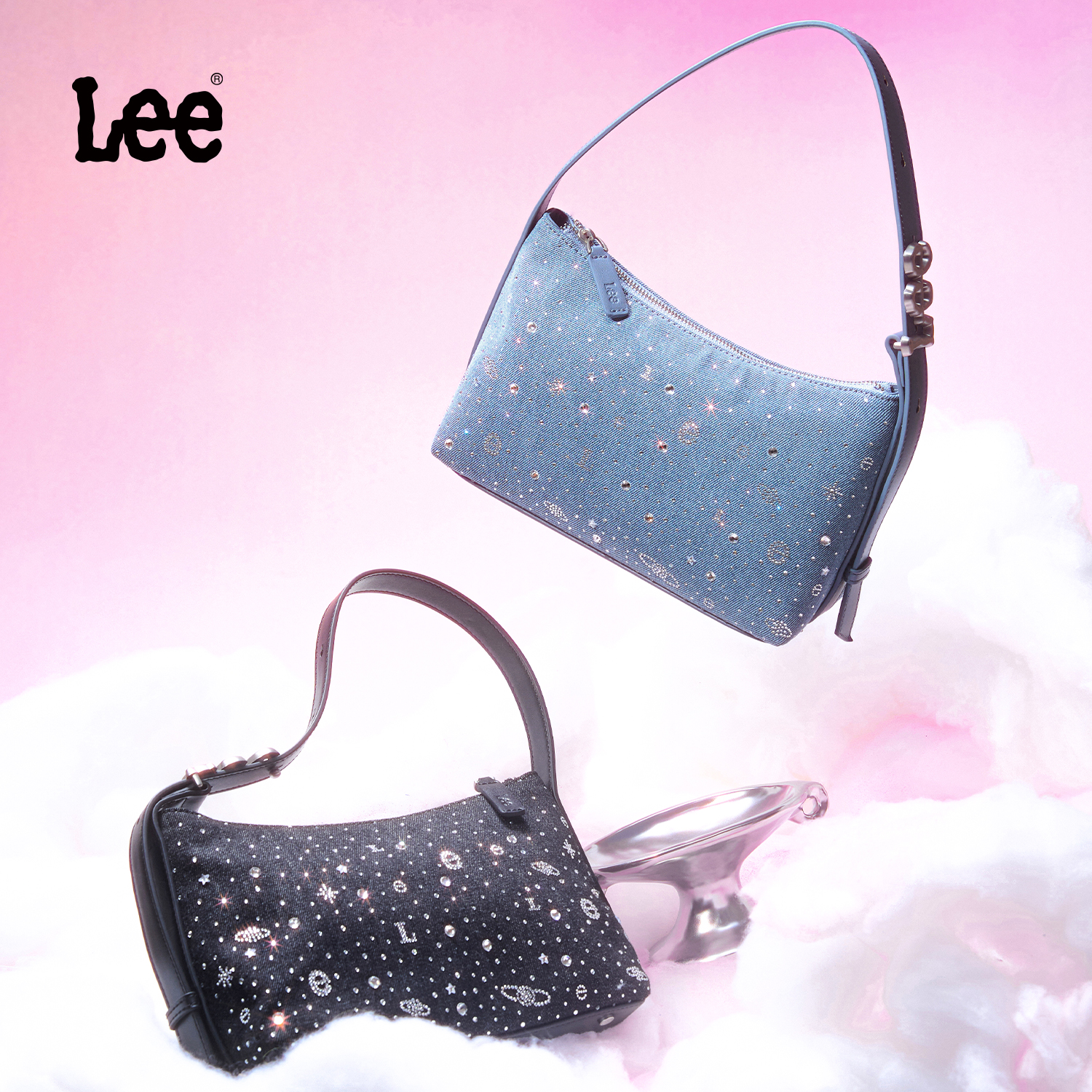 Lee官方满天星托特包牛仔女包