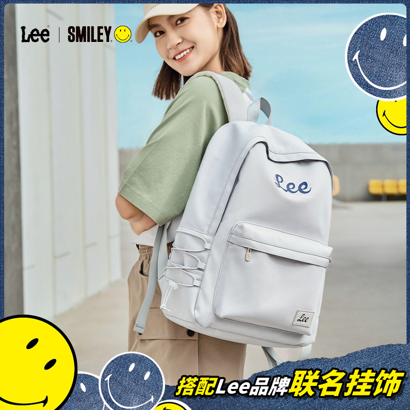 Lee森系百搭学生书包双肩包