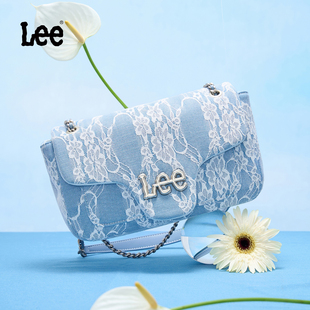 蕾絲斜挎包復(fù)古單肩鏈條包通勤百搭腋下包時尚 Lee新款 精致手提包