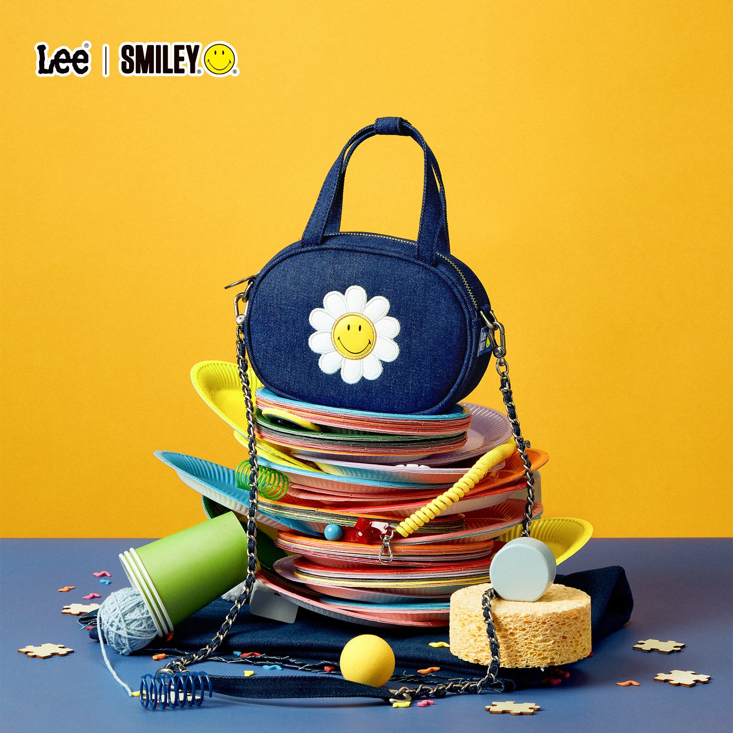 Lee×Smiley百搭豆丁包