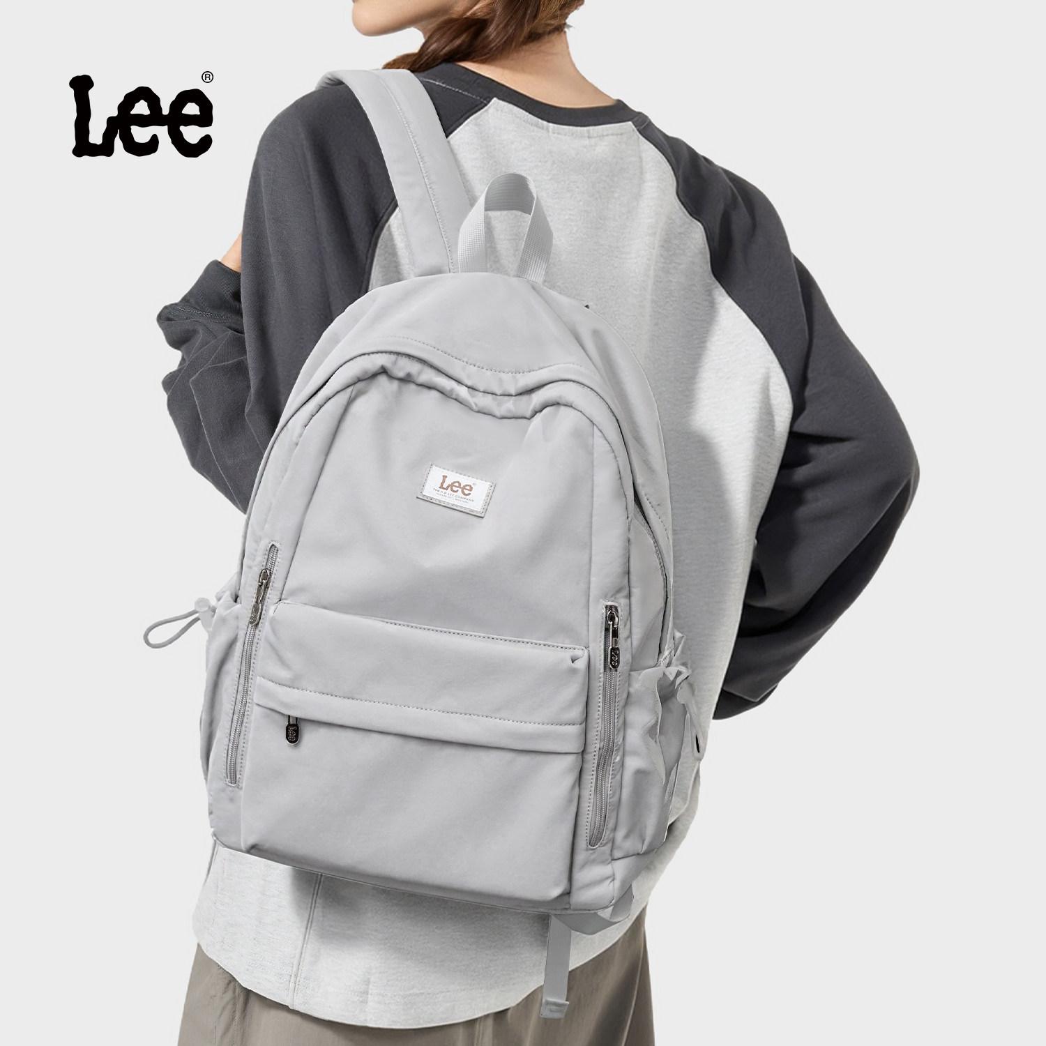 Lee新款森系学生双肩包书包图片