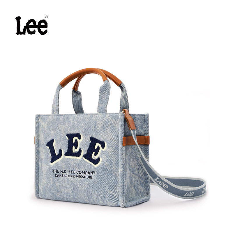 Lee官方斜挎包女生礼物时尚百搭单肩包休闲牛仔托特包通勤手提包
