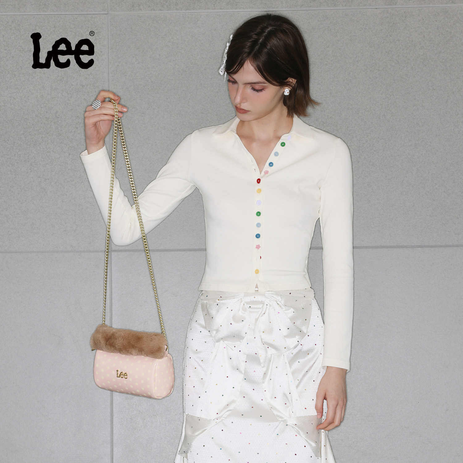 Lee官方波点馒头包小巧轻便手拿包时尚百搭斜挎包女生出街小拎包,箱包皮具/热销女包/男包,手拿包,淘宝优惠券,粉丝福利购,淘宝优惠卷