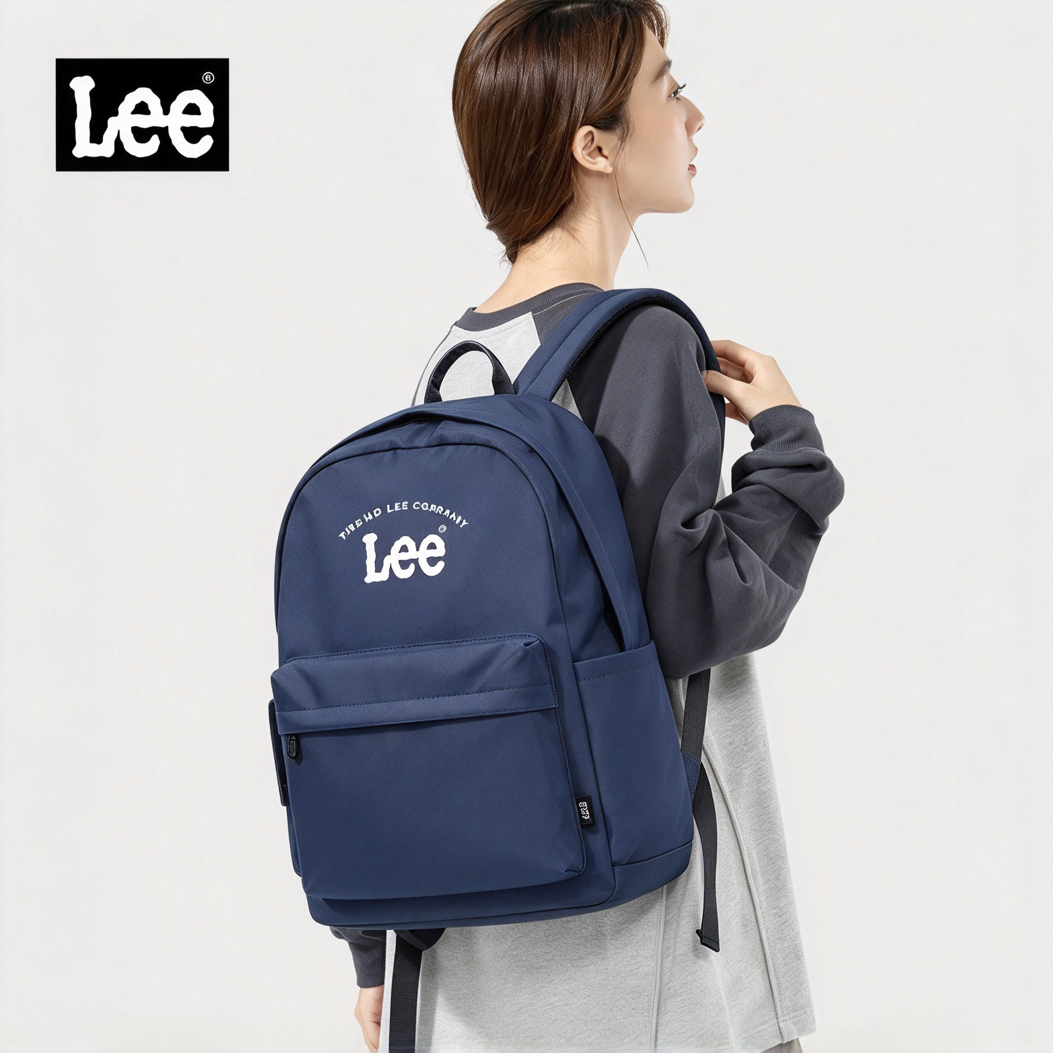 Lee新款双肩包女大学生轻便旅行背包大容量通勤电脑包男秋季出游