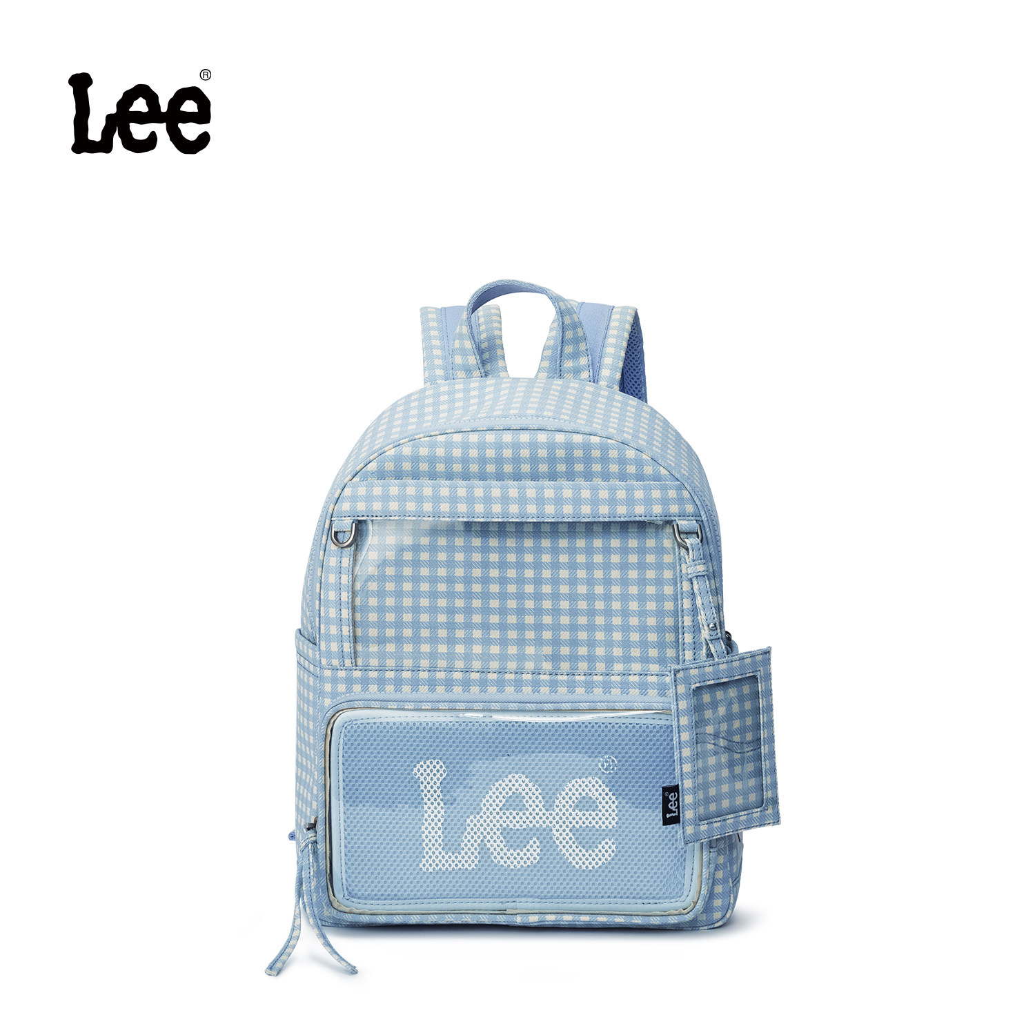 Lee新款蓝白格子双肩包女学生大容量书包盐系通勤旅行背包痛包男,箱包皮具/热销女包/男包,双肩背包,淘宝优惠券,粉丝福利购,淘宝优惠卷