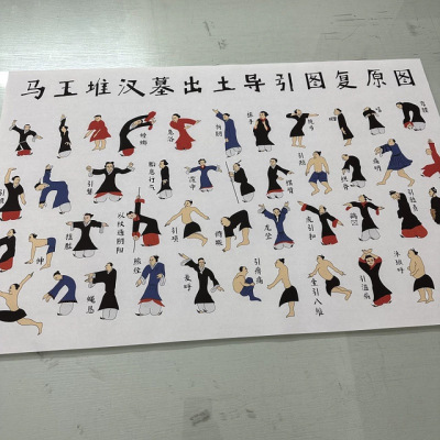 汉墓马王堆导引图复古书画高清微