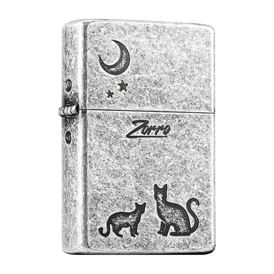 ZORRO/佐罗新款打火机月下小猫咪