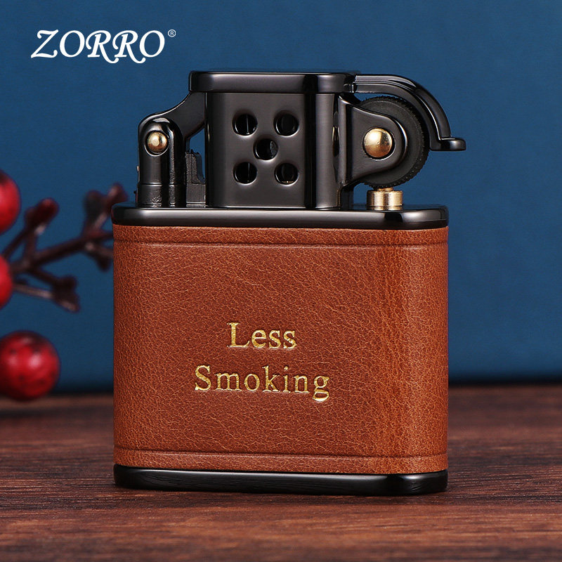 ZORRO/佐罗老九门手工包皮煤油防风打火机男女生创意打火机礼物,ZIPPO/瑞士军刀/眼镜,其它品牌打火机,淘宝优惠券,粉丝福利购,淘宝优惠卷