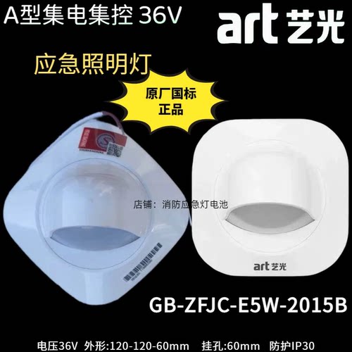 艺光GB-ZFJC-E5W-2015B消防应急照明36V灯具3W瓦5W瓦壁挂集电集控