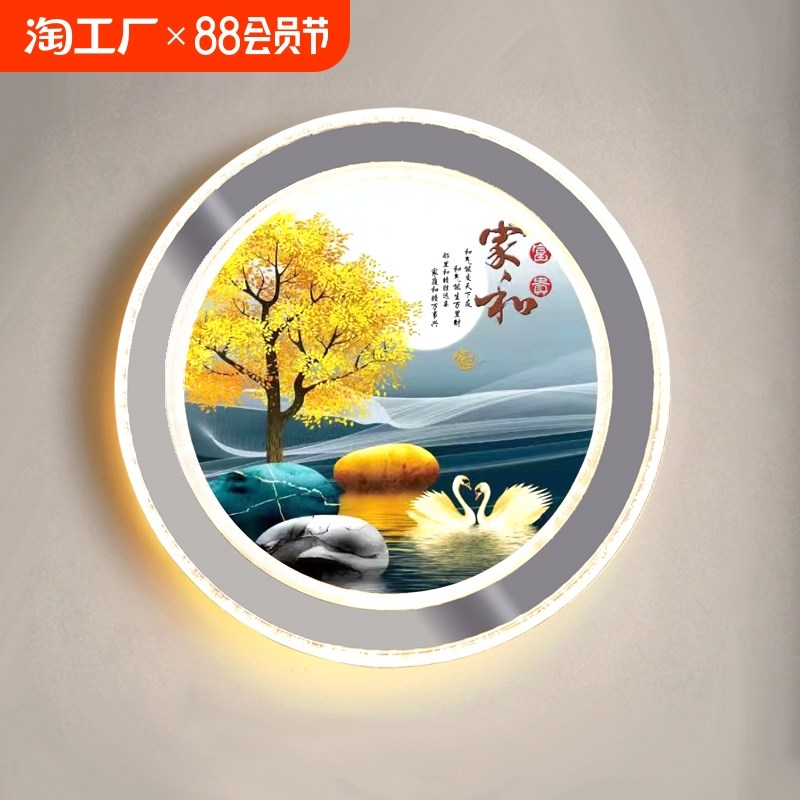 2024新款壁灯卧室o床头灯客厅背景墙壁画灯楼梯过道创意装饰房间图片