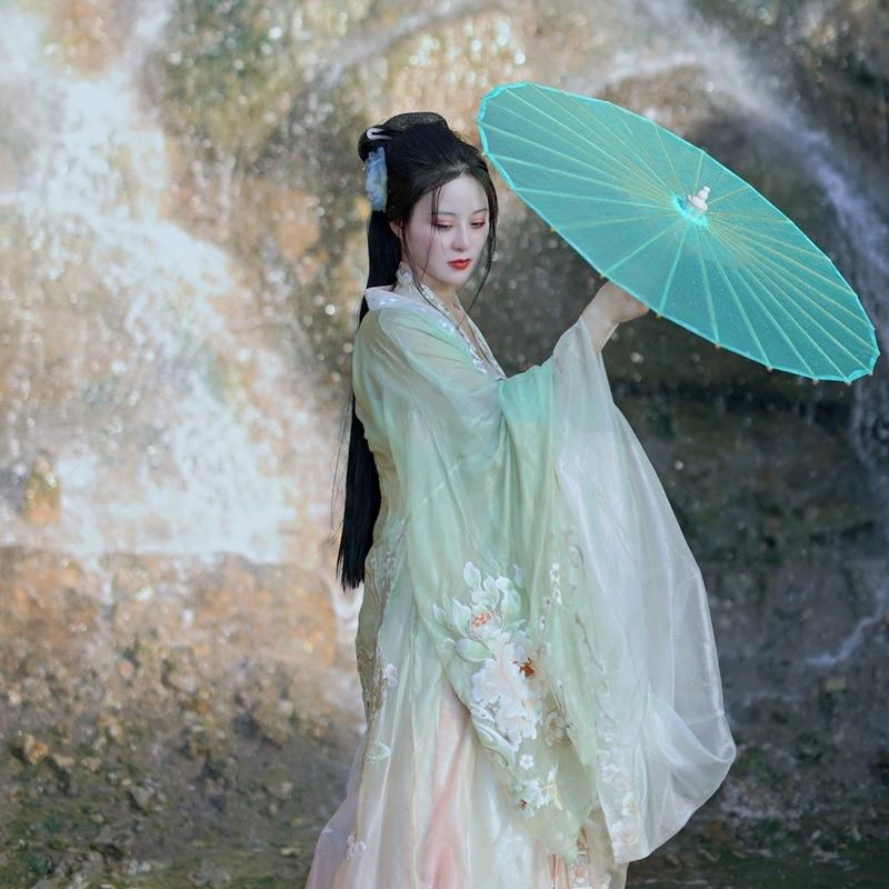 纯色防雨摄影油纸伞m女古风道具古典舞蹈L汉服伞旗袍走秀装饰仿古