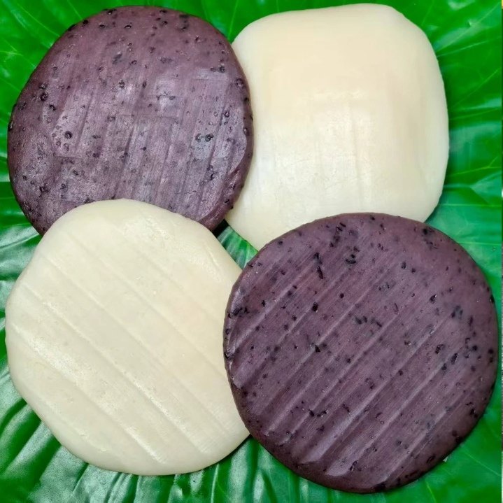 云南德宏特产手工现做紫米粑粑早餐小吃傣族风味真空装烧饵块糍粑