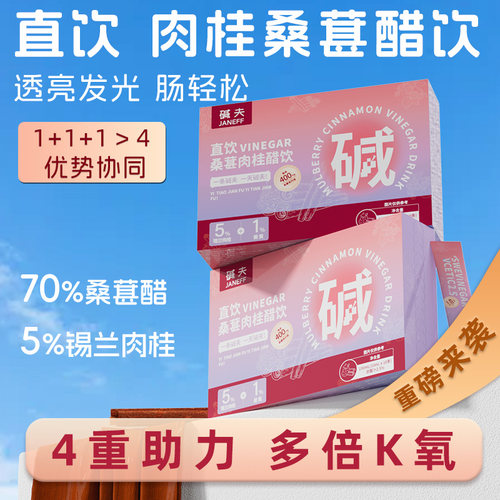 碱夫肉桂桑葚苹果醋0脂0防腐口感酸甜便携小包装直饮