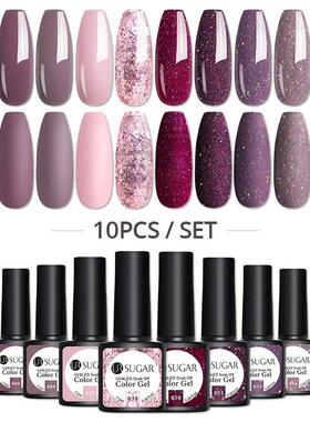 Gel Nail Polish Set 8/10Pcs Soak Off UV Gel Varnishes All Fo