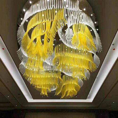简约大气现代餐厅灯创意酒店大型灯宴会厅吸顶灯饭店餐厅灯具