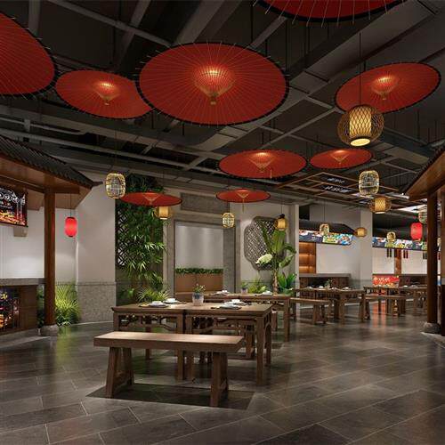 中式客厅吊灯中国风羊皮灯具饭店火锅店餐厅酒店大堂工程非标定制