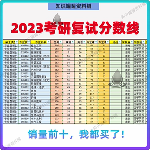 23考研近三年硕士研究生复试分数线表格招生目录学校及专业Excel