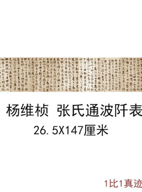 元杨维桢张氏通波阡表卷古代书法