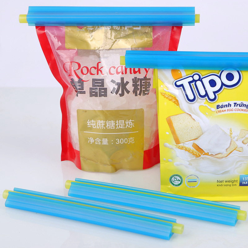 超长加大柔性袋子密封夹强力食品保鲜棒生化制品大袋封口夹100cm
