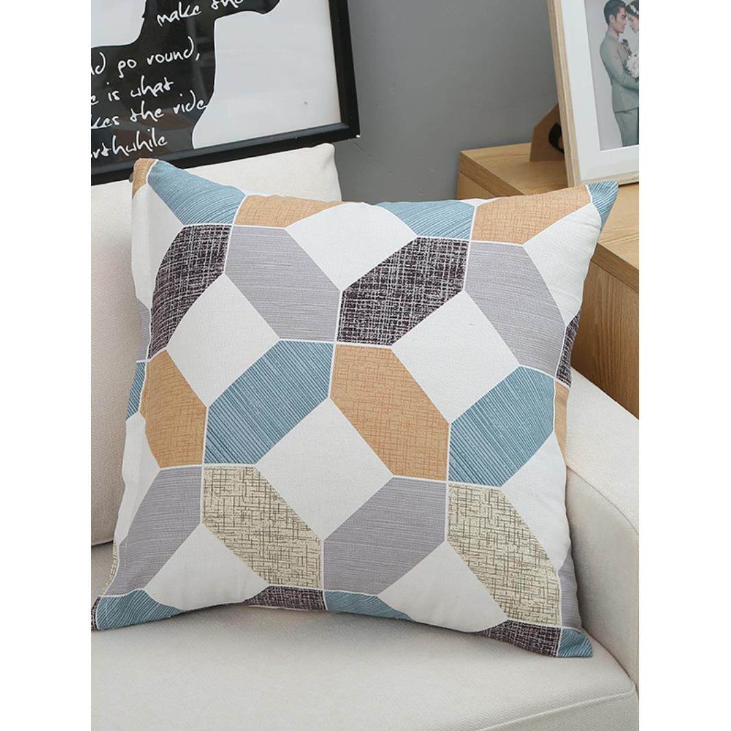 全棉老粗布抱枕套不含芯正方形纯棉沙发靠垫腰枕床头靠背汽车靠枕