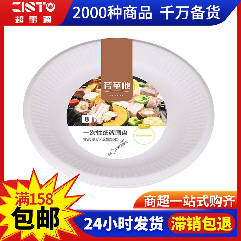 一次性纸盘画画绘画盘子蛋糕纸碟纸餐盘手工diy制作材料5678910寸