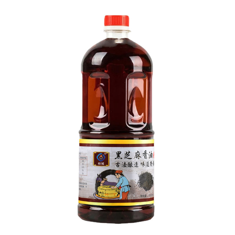 纯黑芝麻香油/白芝麻香油可选 农家石磨压榨 浓香无添加 凉拌调味图片
