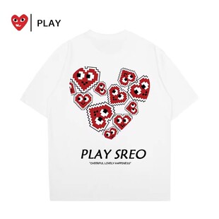 官方旗舰店正品PLAY纯棉短袖T恤男女款2026夏季新款宽松半袖上衣