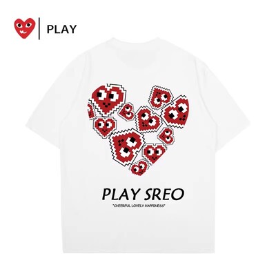 官方旗舰店正品PLAY纯棉短袖T恤男女款2026夏季新款宽松半袖上衣