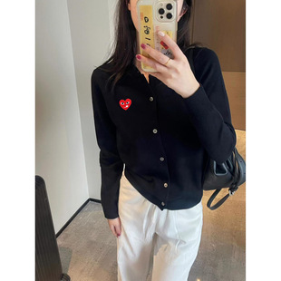 官方旗舰店PLAY针织开衫外套2026春秋季新款休闲女装开衫圆领毛衣