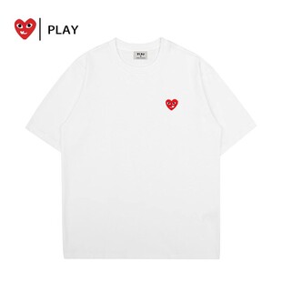 PLAY官方旗舰店纯棉白色短袖T恤男女款2026夏季宽松半袖上衣